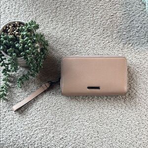 Rebecca Minkoff Taupe Leather Wristlet Wallet